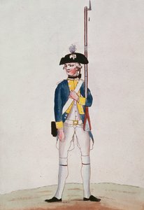 Soldat du Régiment Royal-Deux-Ponts, vers 1780 - French School
