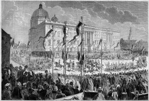 Entrée solennelle de Guillaume Ier (1797-1888), roi de Prusse, à Berlin, le 22 octobre - French School