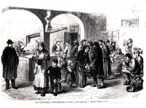 Soupe populaire à Paris, vers 1860
