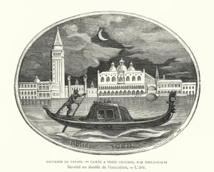Souvenir de Venise, camée conçu par le sculpteur français Émile Soldi - French School