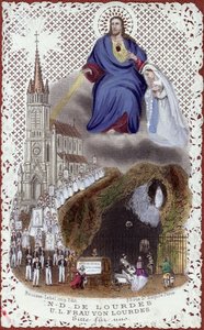 Souvenir du pèlerinage à Lourdes, réalisé pour l