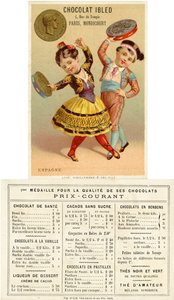 Enfants espagnols dansant avec des tambourins faits de pesetas, d