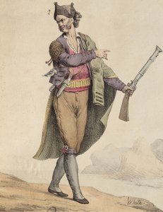 Contrebandier espagnol de la région de Cadix, 1815, gravée par Langlume (19ème siècle) - French School