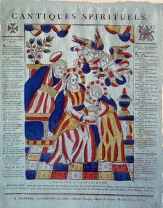 Chanson spirituelle : prière à Sainte Anne. Gravure du 19e siècle. Paris, Musée des Arts et Traditions populaires - French School
