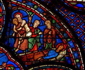 Saint Antoine : transporté à son ermitage - French School