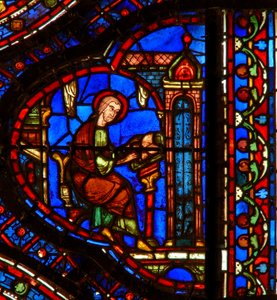 Saint Antoine : lisant dans sa cellule - French School