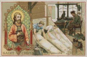 Saint Crépin, cordonniers et tanneurs - French School
