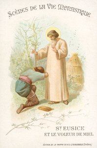 Saint Eusice et le voleur de miel - French School