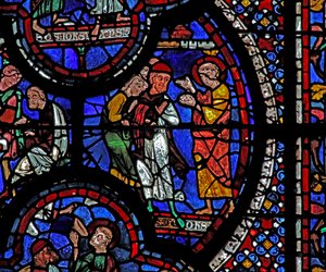 Fenêtre de Saint Jean : il répare des gemmes cassées - French School
