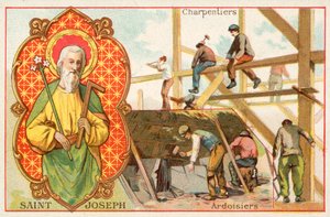 Saint Joseph, saint patron des charpentiers et des couvreurs - French School