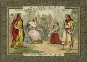 Saint Louis rendant la justice - French School