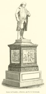 Statue de Franklin, à Boston - French School