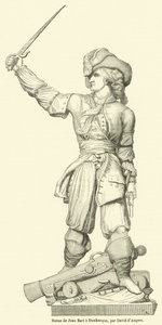 Statue de Jean Bart a Dunkerque (engraving) - French School