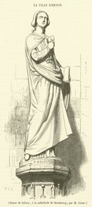 Statue de Sabine, a la cathedrale de Strasbourg (engraving)