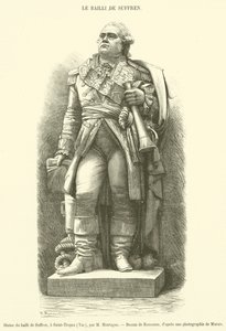 Statue du bailli de Suffren, à Saint-Tropez, Var - French School