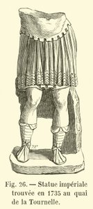 Statue impériale trouvée en 1735 au quai de la Tournelle - French School