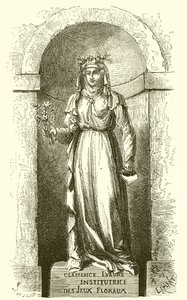 Statue de Clémence Isaure dans la salle des Jeux Floraux à Toulouse - French School