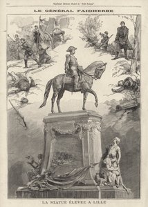 Statue du général français et gouverneur colonial Louis Faidherbe érigée à Lille - French School