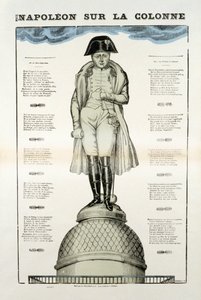 Statue de Napoléon Ier Bonaparte (1769-1821) sur la colonne Vendôme à Paris. Image d