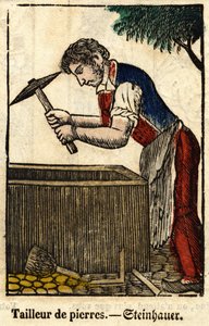 Tailleur de pierre; Série sur les métiers, image d