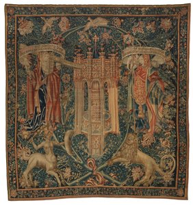 Tapisserie, Sibylla Hellespontica et Phrygia (une de la série de six Sibylles, comprenant 46.134 à 46.139) appelée 