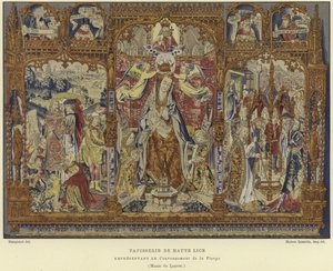 Tapisserie représentant le Couronnement de la Vierge - French School