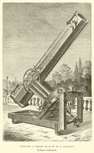 Telescope a Miroir Argente de L Foucault, Systeme newtonien - French School