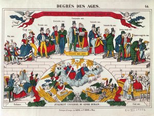 Les Âges des Hommes et des Femmes, Imagerie Gangel, Metz, milieu du 19ème siècle