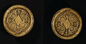 Le sceau armorial de Jeanne de Penthièvre, duchesse de Bretagne et comtesse de Goëllo, 1369 - French School