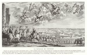 La bataille de Fontenoy, guerre de la succession d