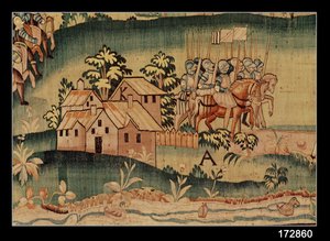 La Bataille de Jarnac, la rencontre des deux armées le 13 mars 1569 (détail) - French School