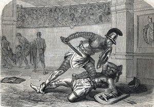 La bataille des gladiateurs dans l