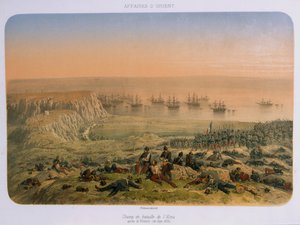 Le champ de bataille à Alma après la victoire, 20 septembre 1854 - French School