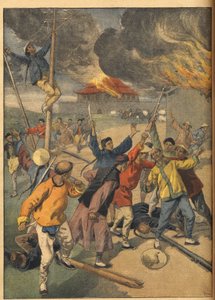 La révolte des Boxers en Chine - Événements de Chine. Les Boxers. Illustration pour Le Petit Journal, 24 juin 1900