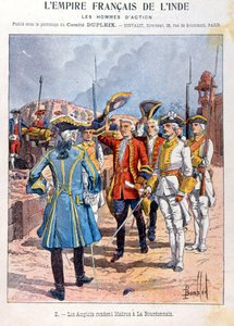 Les Britanniques rendent Madras au commandant français Mahé de la Bourdonnais le 21 septembre 1746, couverture de cahier d