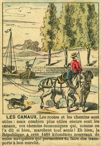 Les Canaux, illustrant les bienfaits de la Troisième République sur la construction des canaux pour l