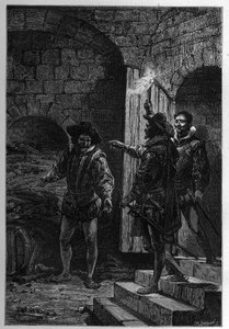 La capture de Guy Fawkes - Arrestation de Guy Fawkes (Guido Falxius, connu sous le nom de John Johnson, catholique anglais) - French School