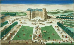 Le Château de Rambouillet, gravé par Antoine Aveline - French School