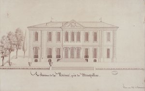 Le Château de la Piscine, près de Montpellier, dessiné par Monsieur de Cenani