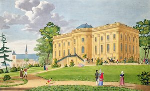 Le Château de Montmorency, près de Paris (gravure en couleur) - French School
