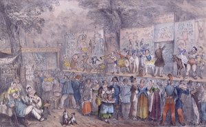 Le Défilé du Cirque à Saint-Cloud, milieu du 19ème siècle - French School