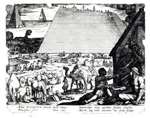 La construction des pyramides - French School