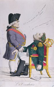 La Consultation, caricature de Cambacérès (1753-1824) et Napoléon (1769-1821) vers 1810-14 - French School