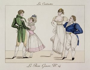Les Contrastes, planche 24 de Le Bon Genre, 1811