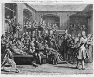 Les Convulsionnaires du cimetière paroissial Saint-Médard à Paris, illustration de La vérité des miracles de M. de Paris... par Louis Basile Carré de Montgeron (1686-1754) 1737 - French School