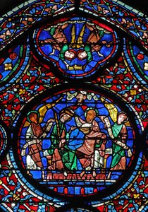 Le Couronnement de la Vierge avec les anges apportant la couronne - French School