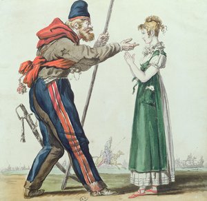 Le Cosaque à Paris, vers 1815