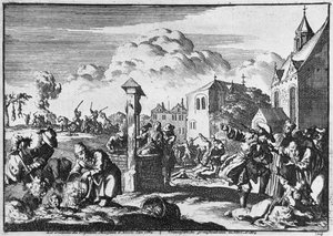 La Cruauté du Président Marsaut à Niort contre les Protestants, 1684 - French School