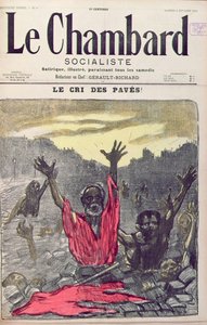 Le Cri des Pauvres, couverture du magazine Le Chambard Socialiste, 3 février 1894 - French School