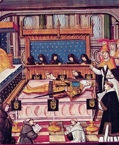 La mort de Charlemagne en 814 - French School